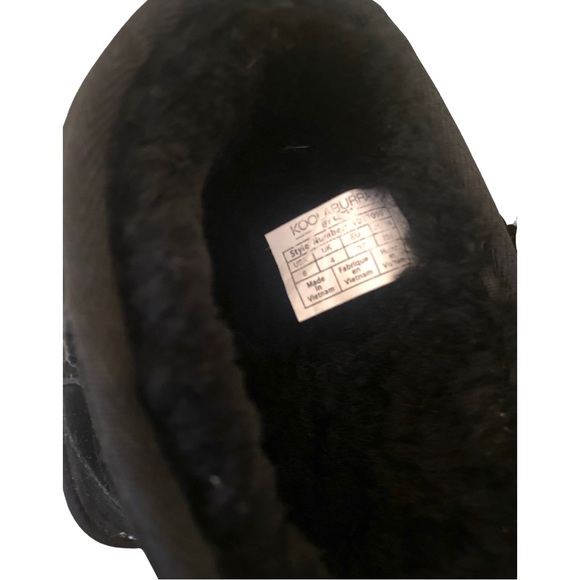 Koolaburra Ugg Women’s Boots 6 Ankle Black Suede Faux Fur Shearling Booties - Picture 5 of 6